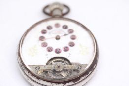 Hebdomas 8 DAYS Swiss Made Pocket Watch inside of