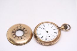 American Waltham Gold Plated Half Hunter Pocket Watch.