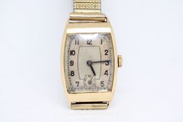 Vintage gents Berne No1 9ct gold cased gents wrist