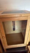 Bentley Designs Oak Display Cabinet with Inset graniteTop Panel
