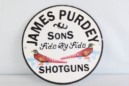 Cast iron James Purdey & Sons shotguns sign
