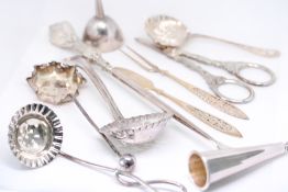 Collection of white metal & silver plated early ut