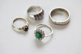 4 Silver rings
