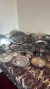 A quantity of silver-plated tablewares