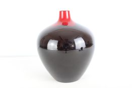 Large Royal Doulton flambe vase rouge et noir No 1