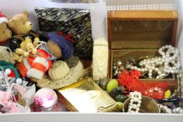 Box of costume jewellery & others