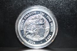 2oz fine silver 999.9 Tudor dragon 2024 five pound