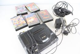 SEGA Mega Drive 16-bit console with controllers, leads and games