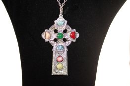 JEM72 Gemmed Cross and Chain.