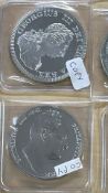 Quantity of replica portrait coins, various, in plastic wallets