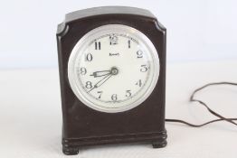 Ferranti bakelite electric mantel clock, made in England
