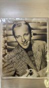 Signed black-and-white portrait photograph, mid-20th century