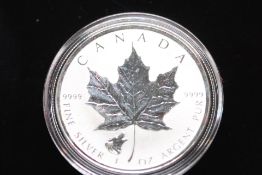 1oz fine silver Canadian maple leaf 2016 5 dollar