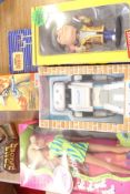 A mixed group of Action Man, Tomb Raider, Hornby Dublo, Palitoy and Barbie toys and ephemera