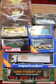A group of boxed Corgi die-cast models including Aviation Archive Douglas DC3 and assorted vehicles