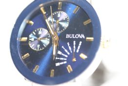 Bulova gents wristwatch with dual colour strap