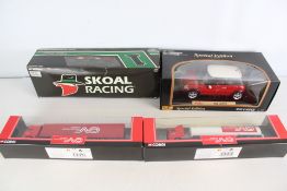 Boxed die-cast vehicle models: Maisto Mini Cooper and Corgi Norbert Dentressangle lorries