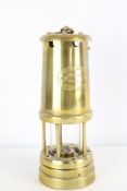 Brass miners safety lamp, Lamp & Limelight Company, Hockley