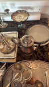 A quantity of assorted silver plate and metalware
