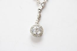 Silver & crystal necklace boxed