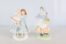 A pair of Royal Worcester Compton & Woodhouse limited edition bone china figures, Love and Rosie