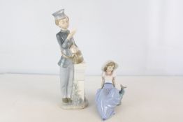 Two Nao by Lladro porcelain figures, Made in Spain