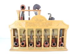 Peterson of Dublin Sherlock Holmes Classic Collection pipe set in display rack