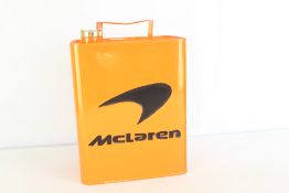 Orange Mclaren petrol can