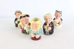 5 Royal Doultonville toby jugs