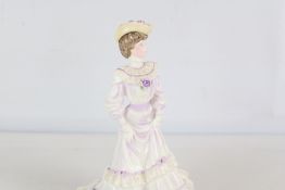 Coalport Golden Age Bone China Figure, Louisa at Ascot