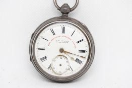 Heavy Sterling Silver Chester 1899 J.G.Graves the Express English Lever Pocket Watch.