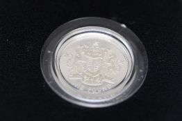 Silver proof £1 coin