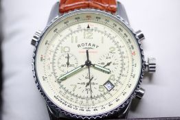 Rotary GS03447-08 Gents chronograph with box & pap