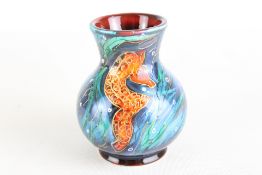 Anita Harris Seahorse Vase signed in gold