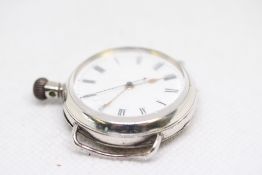 935 Silver Converted Pocket Watch with very nice Quality Movement (see photographs) with Inscription