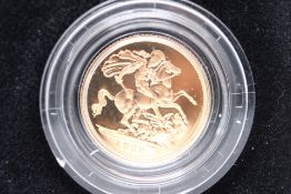 1992 Proof half sovereign with box & coa