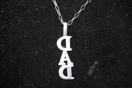 Silver chain & DAD pendant