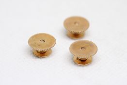 3x 9ct Gold collar studs Weight 2.9g