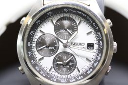 Seiko Panda 7T32-7C60 quartz wristwatch