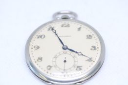 Movado Grisite Pocket Watch with Calibre 390 Manual Wind Movement. Very Collectable.