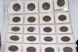 Collection of one pence coins 1898-1916
