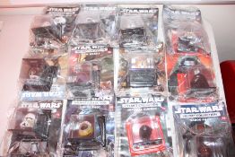 Twelve De Agostini Star Wars Helmet Collection Scale Model Miniatures