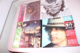 A Collection of Four Vinyl LP Records Including Japanese Pressings of Bob Dylan and Pink Floyd