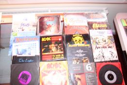 A Collection of Vintage Hard Rock, Heavy Metal, and Punk 7-Inch Vinyl Singles