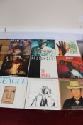 A Collection of Nine Pop and Rock Vinyl LP Records Including Meat Loaf and Genesis