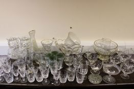 An Assortment of Cut Glass and Crystal Tableware