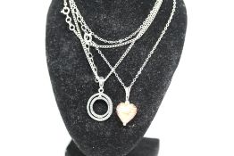 2 Silver chains & pendants