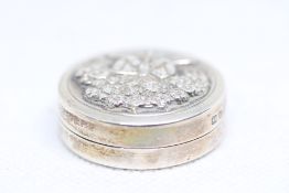 G & C H Sterling Silver Circular Pill Box 1982
