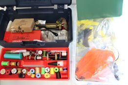A Collection of Fly Tying Equipment and Materials