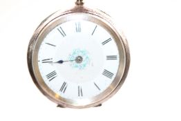 Silver fob watch